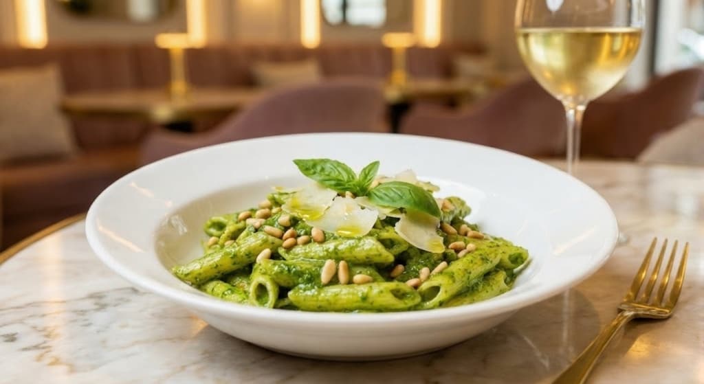 Pesto Cream Penne Pasta