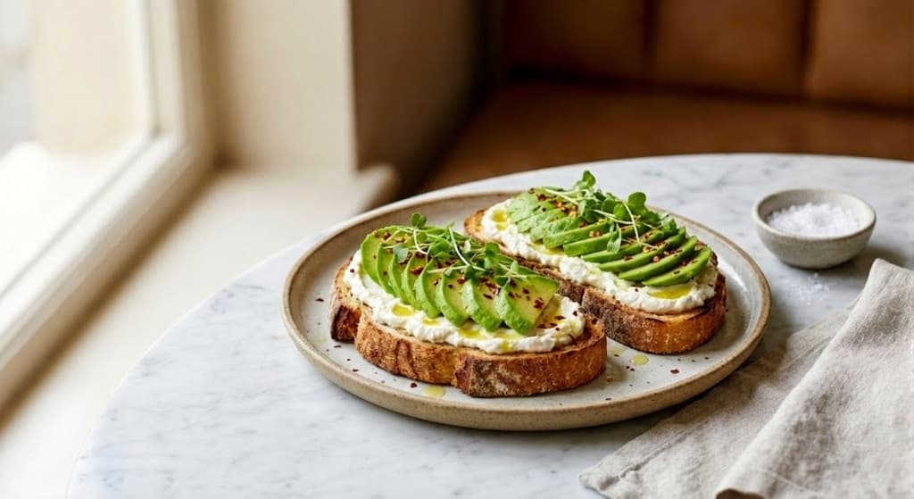 Avocado & Cream Cheese Bruschetta